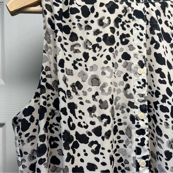 Lane Bryant Sleeveless Leopard Print Dress Asymmetrical Hem No Belt Size 18/20 - Picture 3 of 13